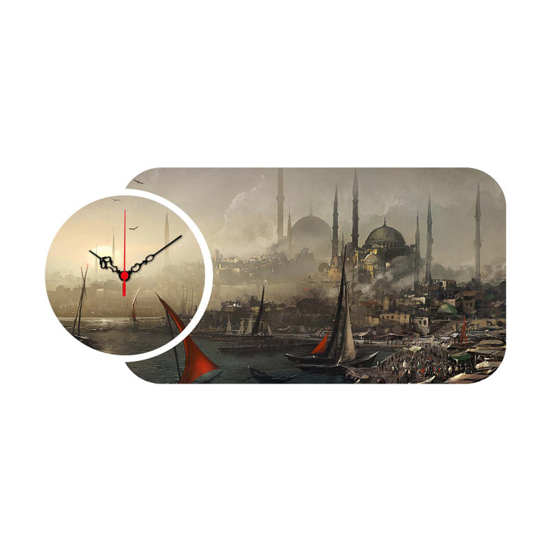 Ensemble de 2 horloges murales décoratives Chic, design moderne, 26,8 x 12,6 pouces | Fabrication 100% bois aggloméré, épaisseur: 0,1 pouce | Parfait pour le salon, le bureau ou la chambre à coucher, les garde-temps élégants et fonctionnels