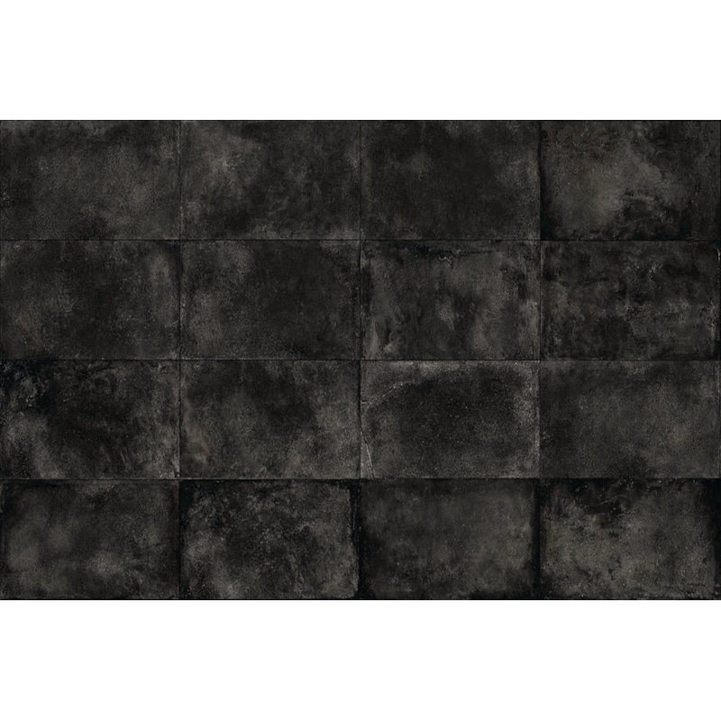 24" x 24" Porcelain Concrete Look Wall & Floor Tile, Black