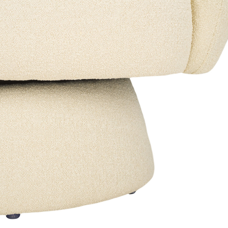 Boucle Swivel Barrel Chair, Cream