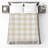 Beige White Gingham Pattern Quilted Bedspread All Sizes-130659611