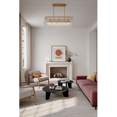 Glassara 48" 8-Light Linear Chandelier