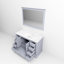 Classic Single Bath Vanity with Carrara Marble Top and Mirror-766233522
