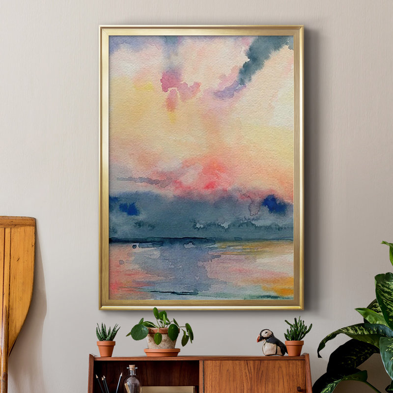 Prism Seascape II sur papier, Or, H 42,5 po x l 30,5 po x P 1 po