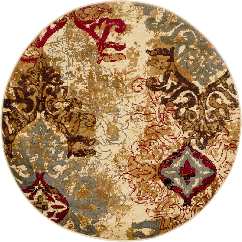 Eelijah Abstract Indoor Rug, Round 8'