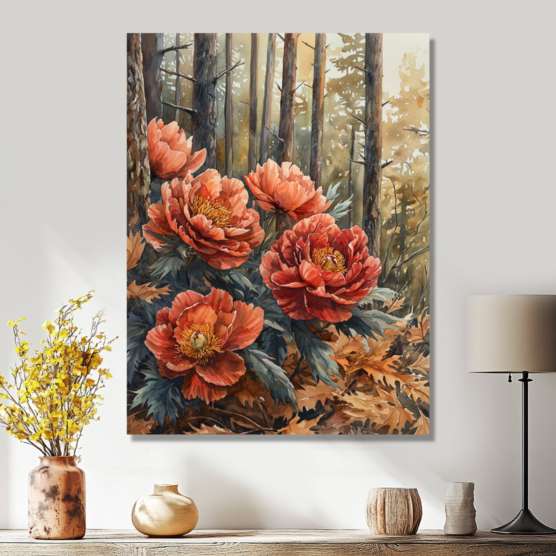 Bracher - Art mural floral, Toile tendue, Ne s’applique pas, H 20 po x l 12 po