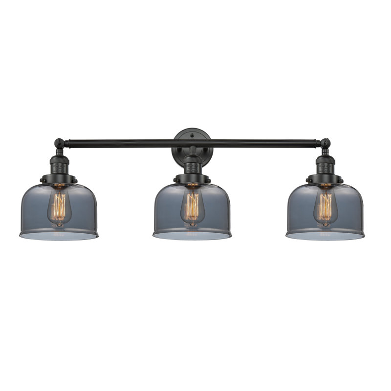 Placencia 3 - Light Dimmable Vanity Light, Plated Smoked, Antique Brass, 6 Watt Vinage LED Bulb