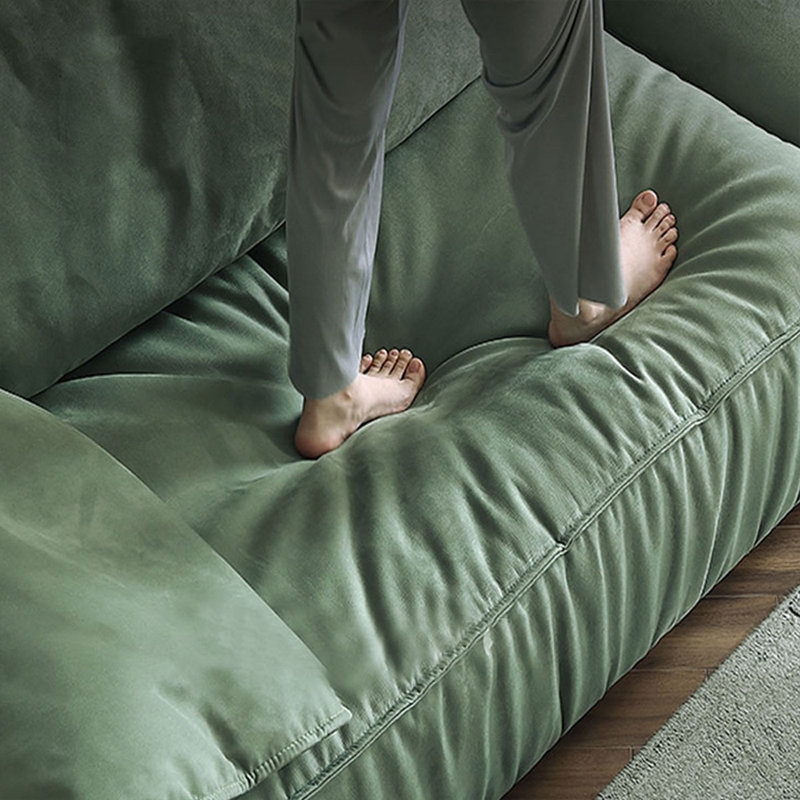 Green 100% Polyester Modular Sofa cushion couch, 3, 31.5" H x 102.36" W x 41.34" D