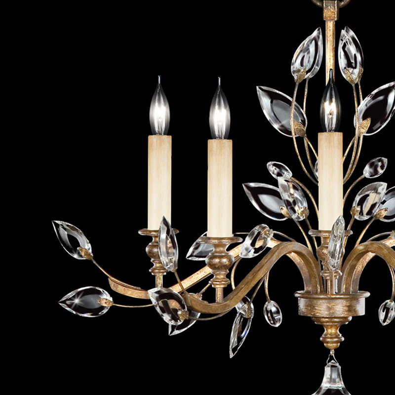 Lustre rond en cristal 32 po Laurel