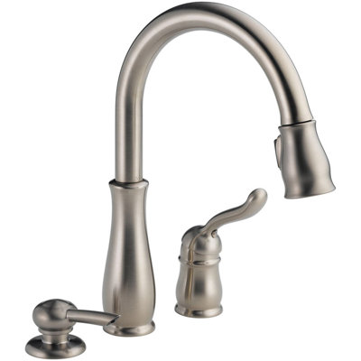 Leland Pull Down Single Handle Kitchen Faucet with MagnaTite® Docking and Diamond Seal Technology