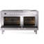 Cuisinière à deux brûleurs ILVE Professional Plus II 60, 9 brûleurs scellés, plaque chauffante (acier inoxydable)-98168276-98168277