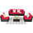 5 - Person Patio Conversation Set with Cushions-401362959