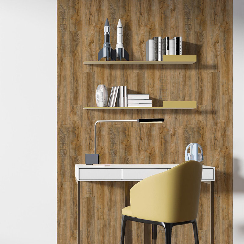 Garfinkel 93.5 cm Wall Paneling (15-pack), Vintage Brown