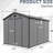 8x10 Ft Plastic Outdoor Storage Shed, Lockable Resin Structure In Dark Gray, Featuring Window And Skylight, Good For Workshop, Patio Furniture, Lawn Mowers, Quick To Assemble Shed Air Vents Ideal