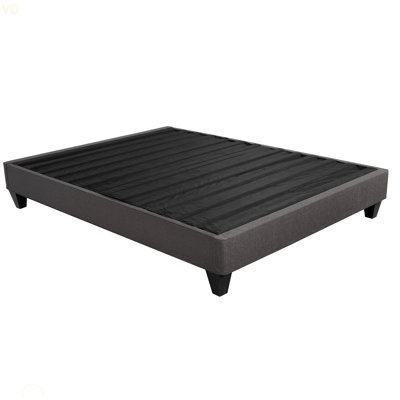 Contemporary 14 In. Platform Mattress Foundation, Upholstered Bed Base