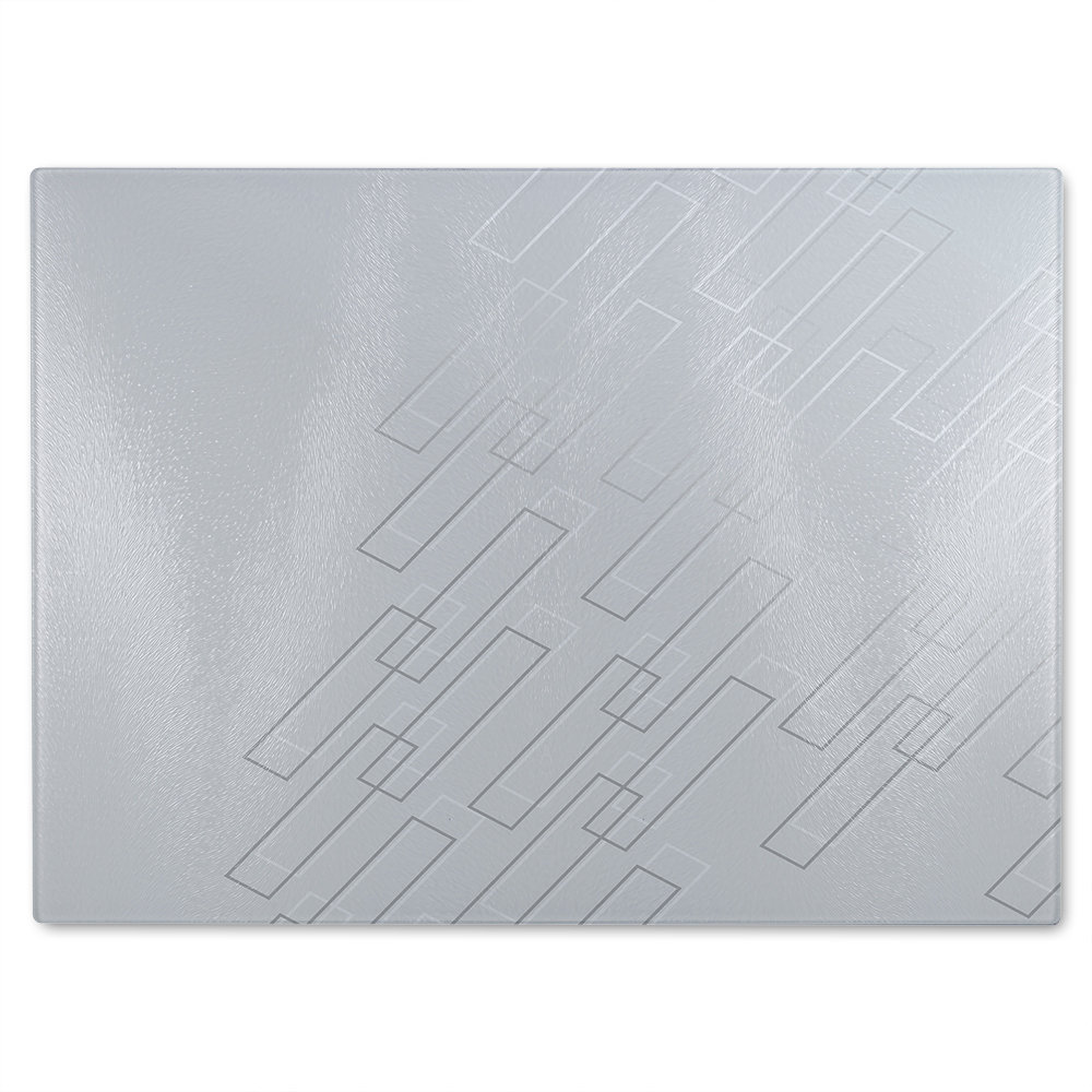 Line Geometric Glass Chopping Board