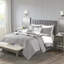 Luxueux ensembles de literie en polyester gris, courtepointe pour un usage domestique