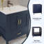 Meuble-lavabo bleu 24 po avec tiroir inférieur