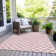 Machine Washable Indoor/Outdoor Xhevrie Pink Rug