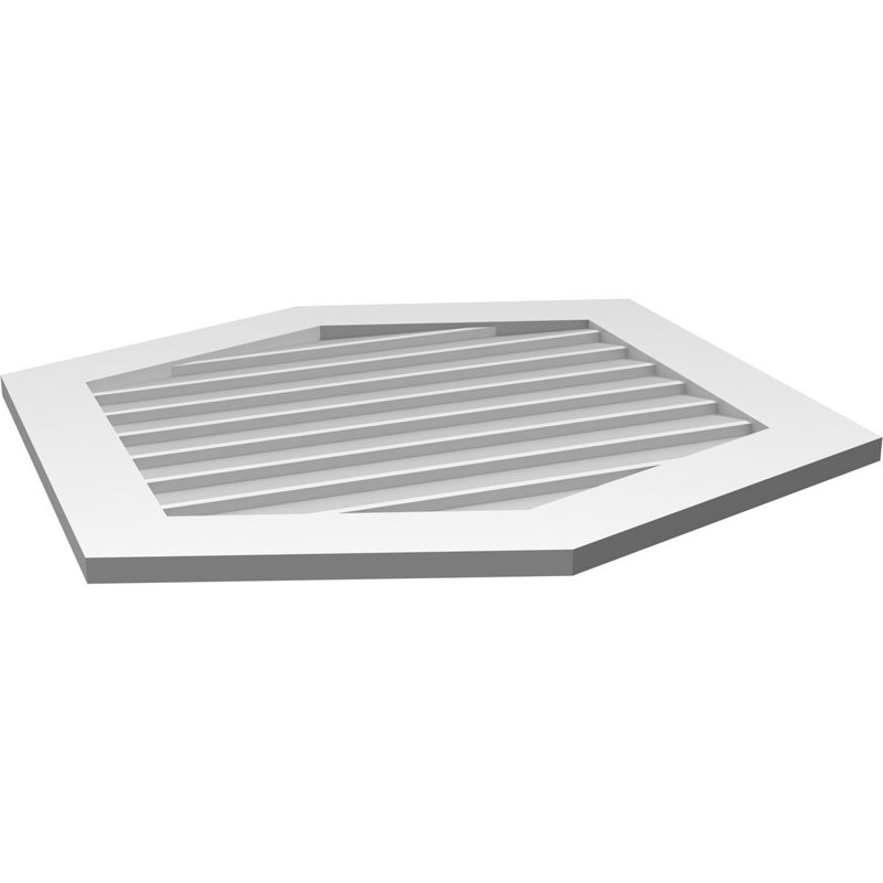 Ventilé vertical à pignon vertical 4/12 po, H 32 po x l 32 po x P 1 po