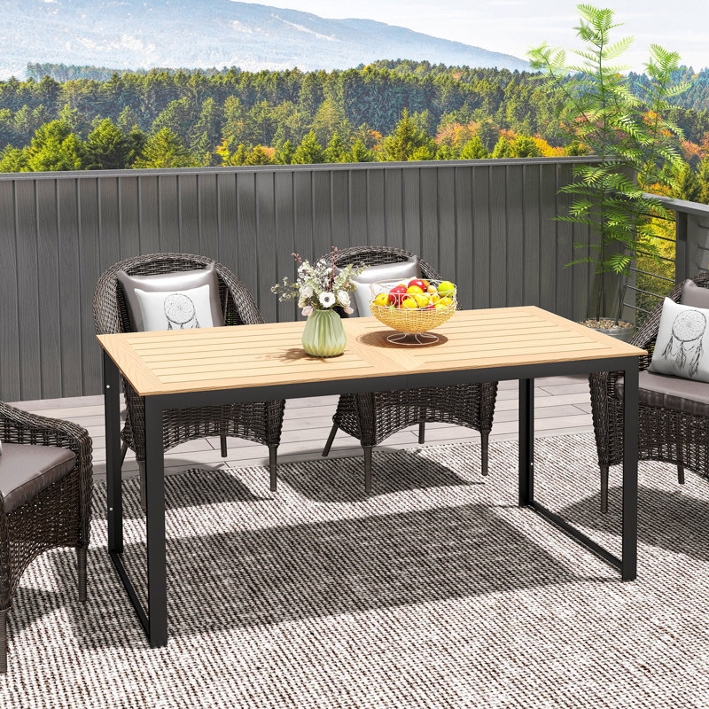 Rectangular 6 - Person Outdoor Table, 75cm H x 80cm W x 160cm D