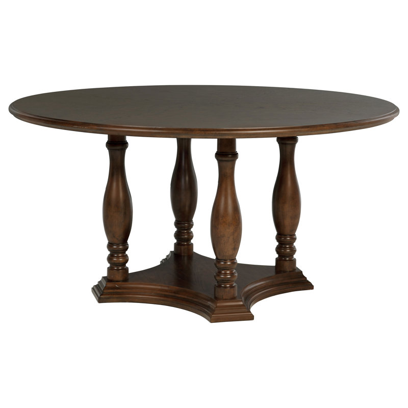 Round Wood Pedestal Dining Table