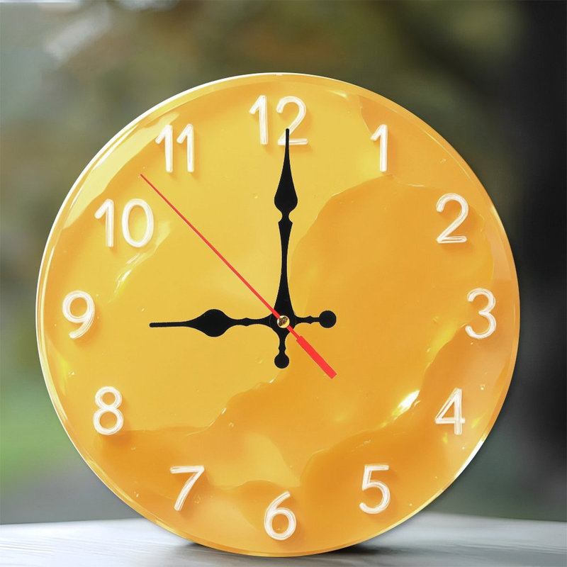 Horloge jaune en gel