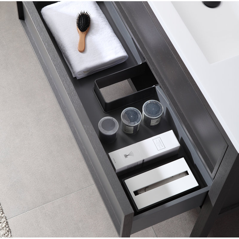 Meuble-lavabo de 48 po Gonzalo, Anthracite