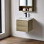 Meuble-lavabo mural de 36 po avec lavabo en résine et tiroirs à fermeture en douceur (pré-assemblé)-109195707