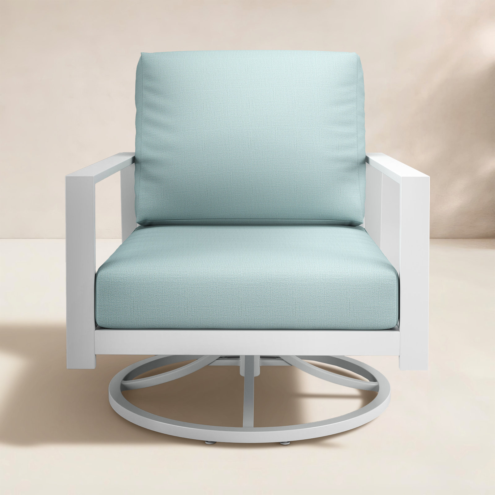 Townsend Metal Outdoor Chair With Sunbrella Cushion, Bliss Dew