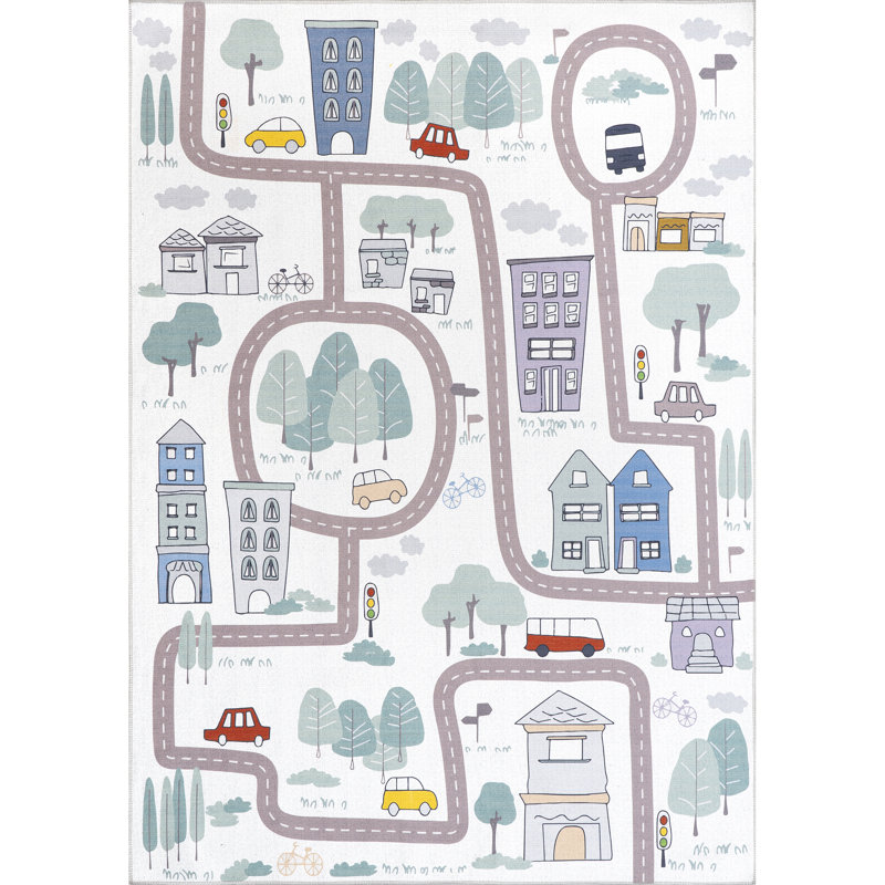 Tapis lavable à la machine Chalea SpinClean Kids de Chalea, Rectangle 8 pi x 10 pi