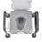 Bedside Commode Chair 4-in-1 Raised Toilet Seat Adjustable Height 500 lbs