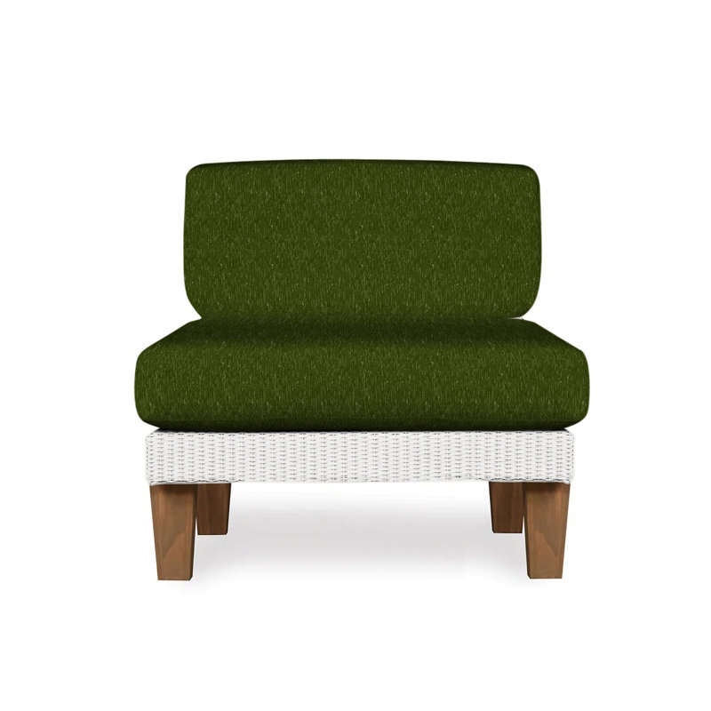 Catalina Outdoor Teak Lounge Chair, Demo Skyway, White