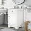 Meuble-lavabo de 20 po avec lavabo, armoire de salle de bain avec porte à fermeture douce, support de rangement et tablettes réglables-537385843