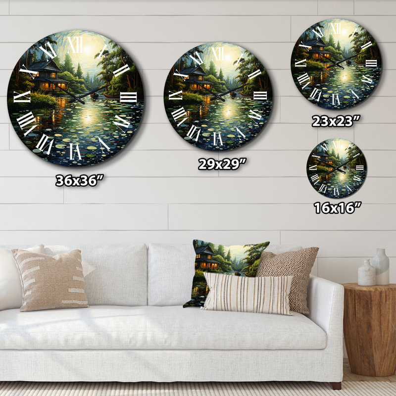 Horloge murale en métal Junien, Moyenne