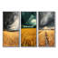 Blé doré de campagne sous les nuages de la tempête I - Collection d'art mural Meadow-303821304-303821311-303821296