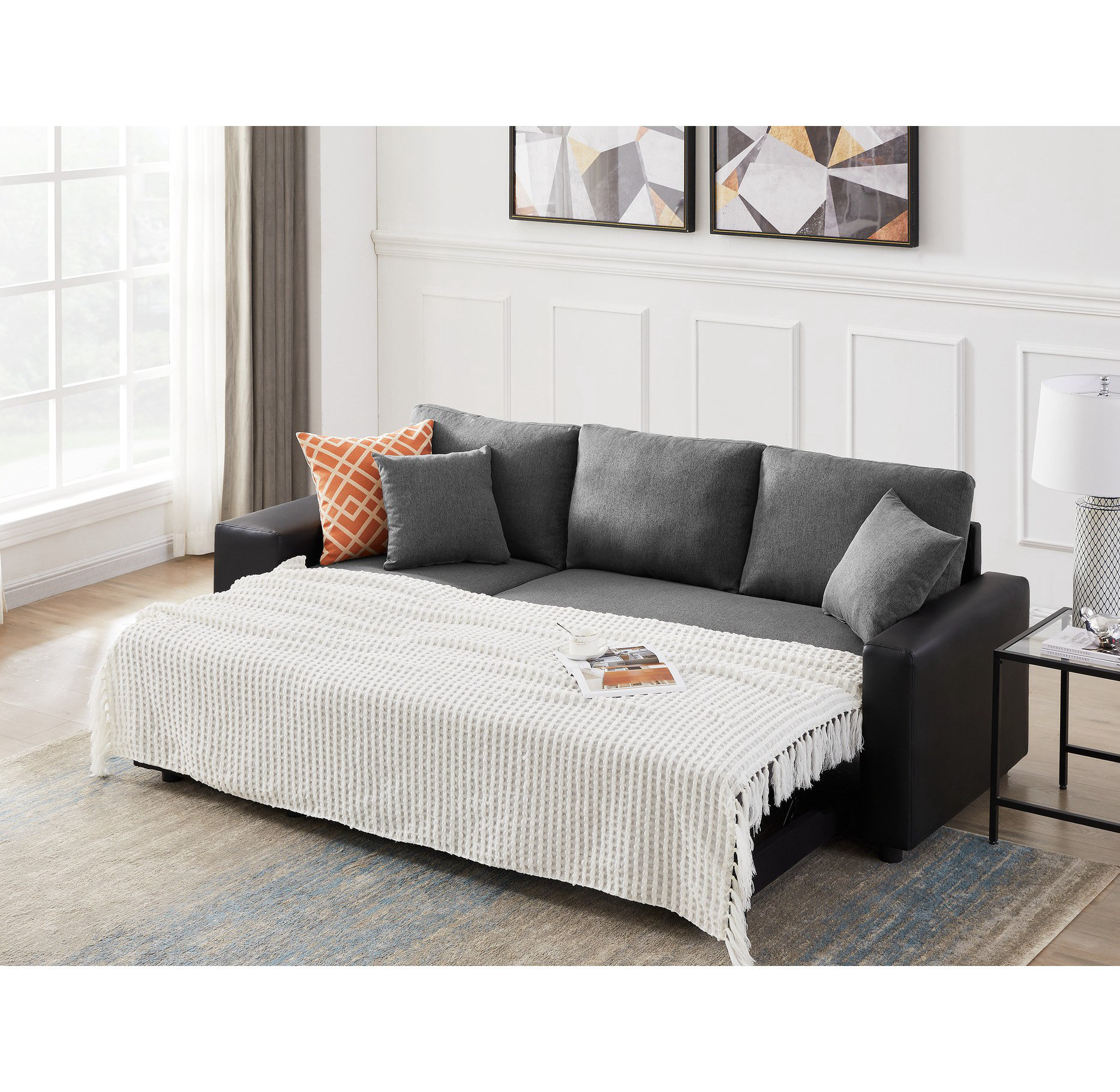 GZMWON 92.26'' Sofa Modern Living Room Sofa Comfy Couch Wayfair