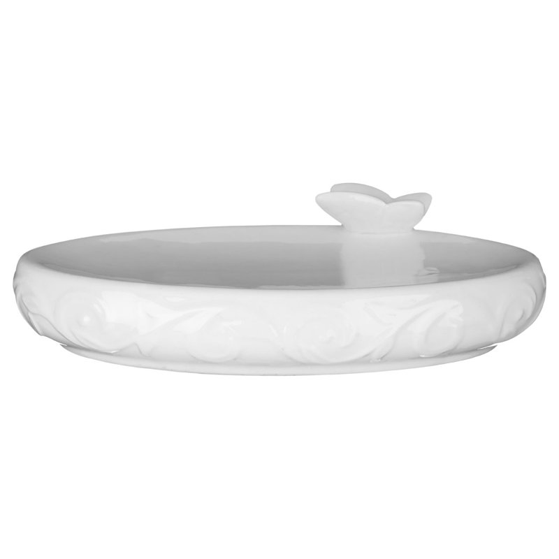 Edelle Porcelain China Soap Dish Bathroom Tray Tumbler