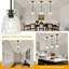 Luminaire suspendu à 1 lumière réglable, abat-jour de plafond cloche en verre martelé transparent pour îlot de cuisine, salle à manger, vestibule, comptoir de bar-130523552
