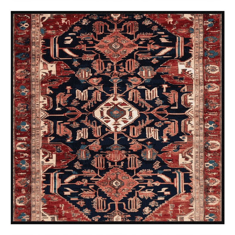 Tapis brun lavable à la machine, Carré 5 pi