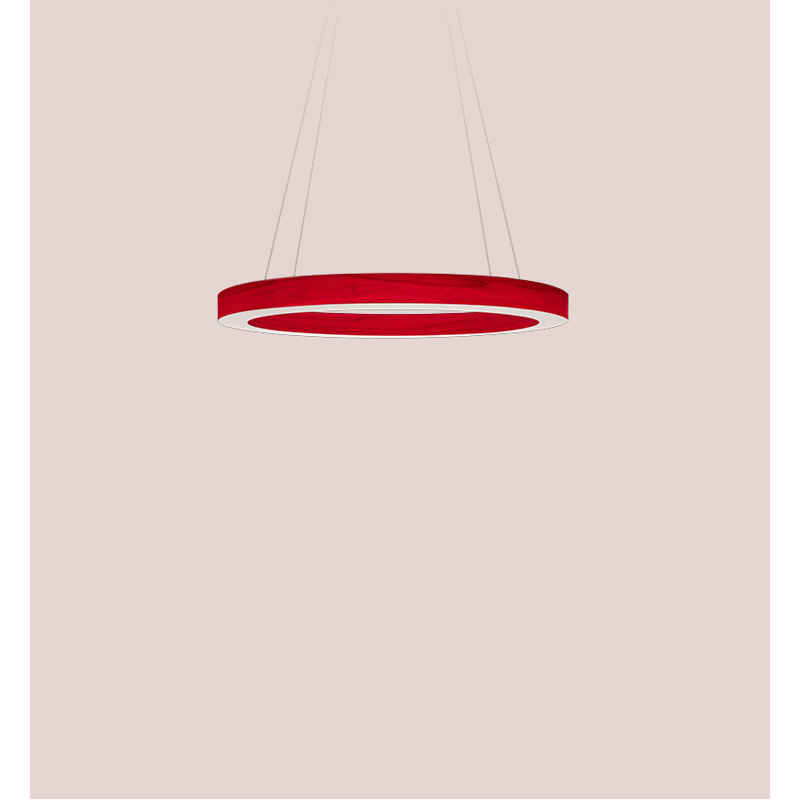 Oh! Line 1 - Light LED Pendant, 2" H x 23.6" W x 23.6" D, Red