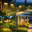 Éclairage solaire de jardin, 6 lumières solaires lumineuses 40LM d'extérieur, jusqu'à 14 heures, 31 po de hauteur, éclairage solaire de sentier extérieur, allumage / extinction automatique pour l'extérieur de la cour