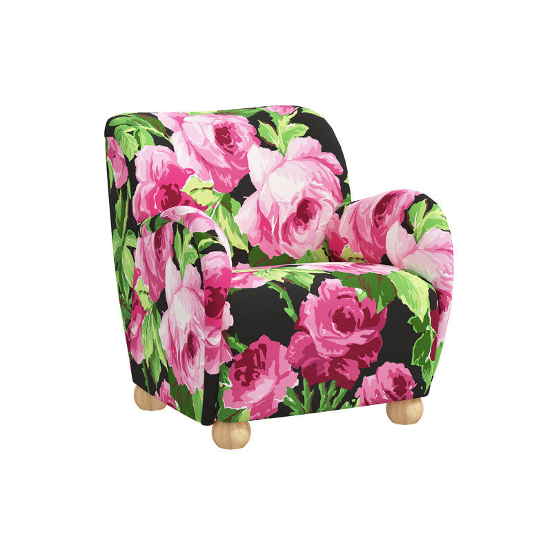 Fauteuil Portland Portland, Scm rose chou rose lin noir