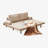 Loveseat Beige 100% Polyester Sleeper sofa