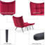 Fauteuil d'appoint moderne avec repose-pieds Solara-1471808001