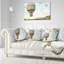 Oreiller D'illustration De Ballon D'air Chaud Abstract