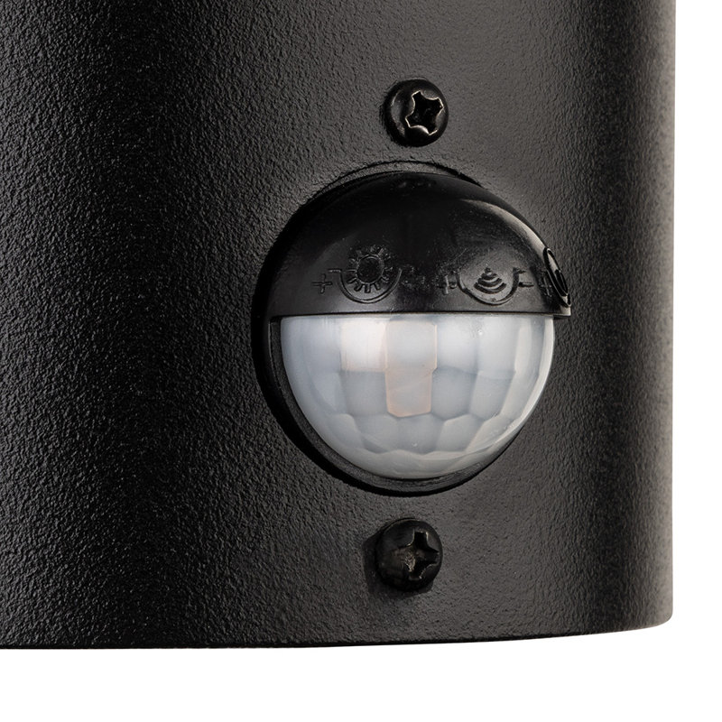 Black 21cm H Outdoor Armed Sconce