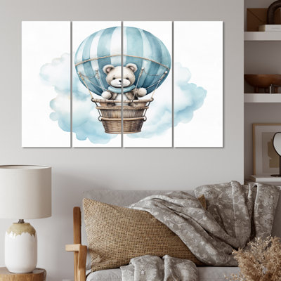 " Nursery Bear Cub Children Dreams I " 4 - Pieces