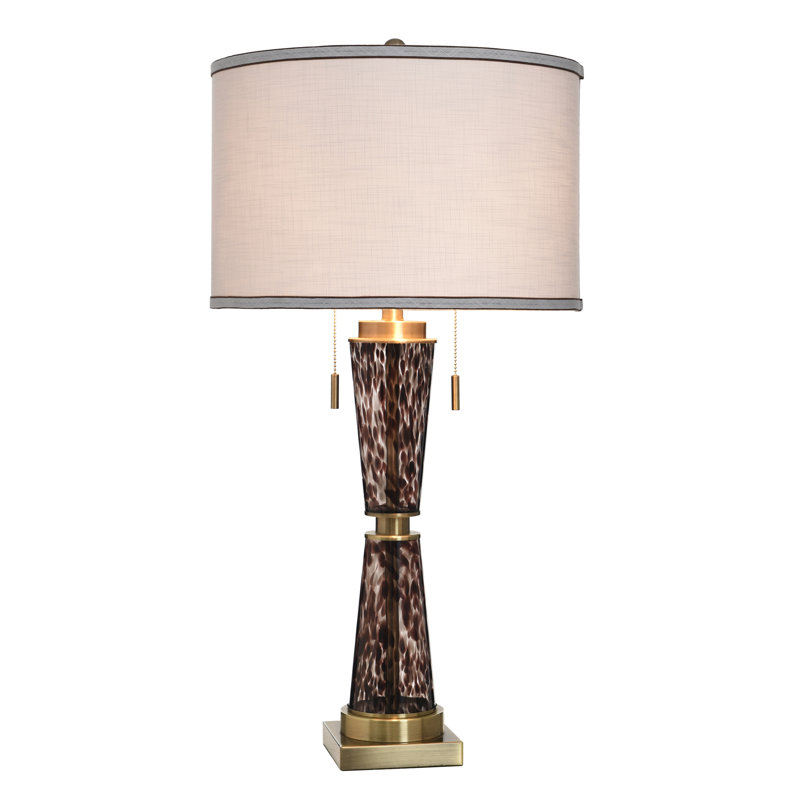 Lampe de table Art Glass - abat-jour blanc