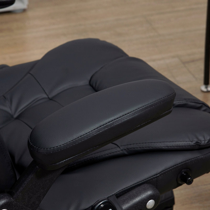 Fauteuil de massage chauffant à haut dossier, fauteuil chauffant, noir