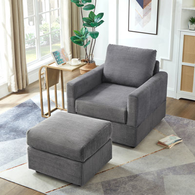 Chaise d'appoint en velours côtelé Classic